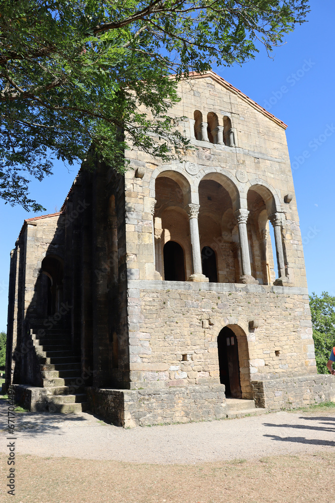 Church of St Mary at Mount Naranco, a pre-Romanesque Asturian building on Oviedo (Asturias)