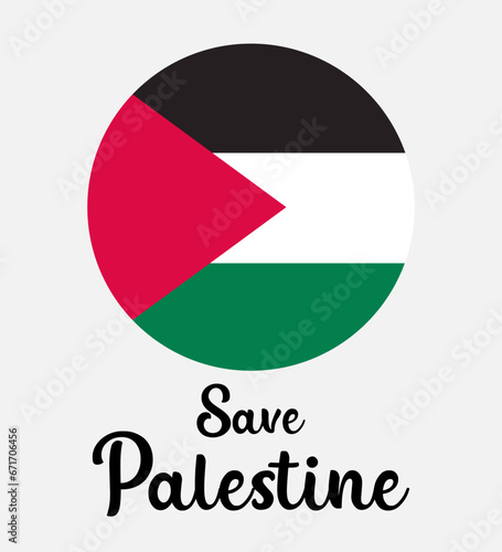 Save Palestine. Vector round Palestinian flag. Isolated on white background Free Download Save Palestine. Vector round Palestinian flag. Isolated on white background - GFXLoad