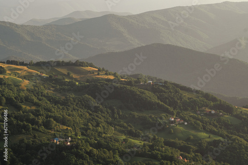 A view of the mountains illuminated by sunlight © Branimir