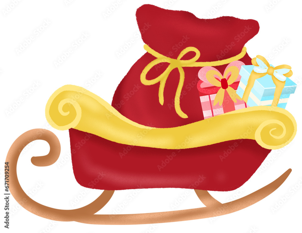 Christmas santa sleigh cartoon clipart Christmas santa sleigh cartoon clipart
