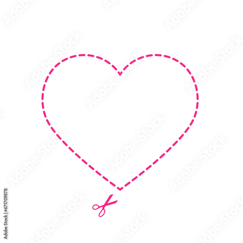 Cutting paper practice, printable Actitvity template , heart shape