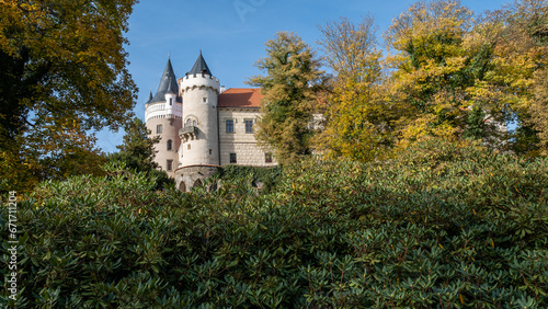 Castle Zleby -side view from the park
