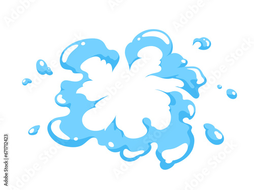 丸く広がる水飛沫のイラスト