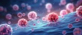 Illustration of cancer cells in 3D