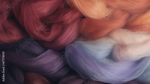 close up of colorful yarn background