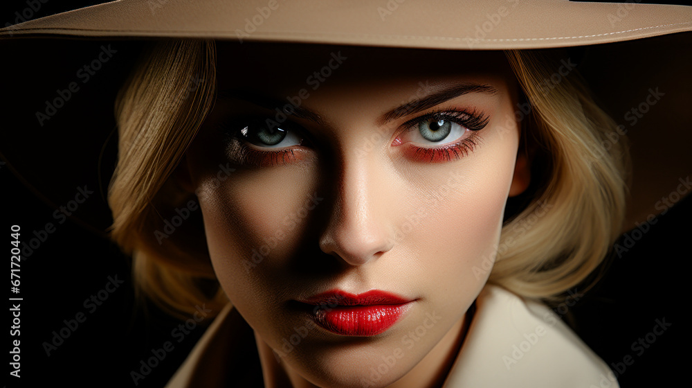 Beautiful Mysterious Woman with a Hat Wallpaper Cover Background Digital Art Card Magazine Beautiful Mysterious Woman with a Hat Wallpaper Cover Background Digital Art Card Magazine