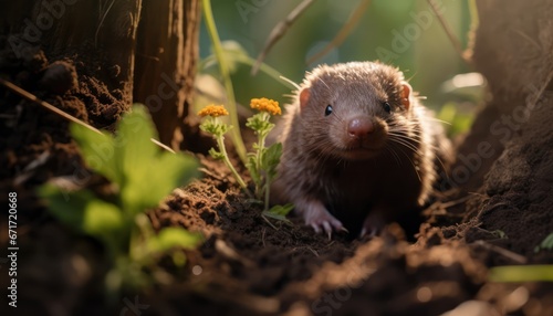 Photo of a Curious Mole in the Wilderness © Anna