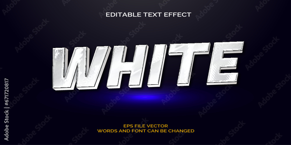 Free vector golden white text effect editable modern lettering typography font style	
