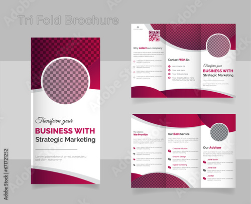 corporate modern brochure template set design. there fold brochure template design. 