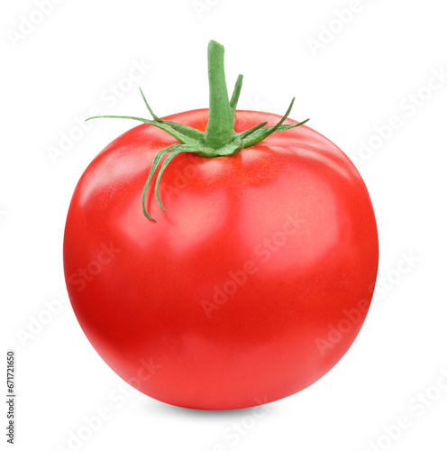 Wallpaper Mural One red ripe tomato isolated on white Torontodigital.ca