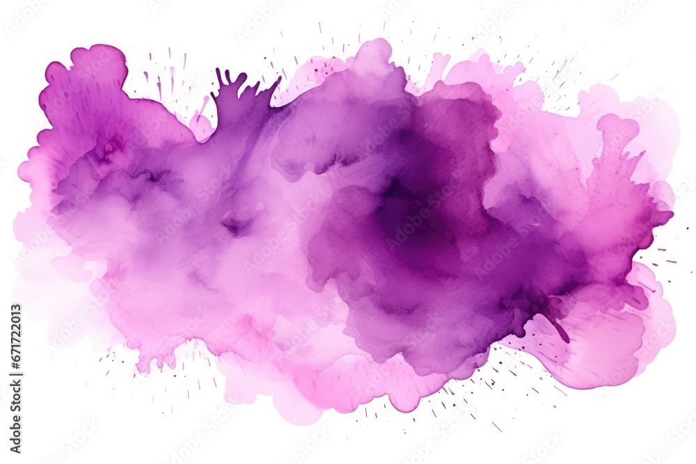 Lots of Beautiful Watercolor on a Serene Purple and White Background