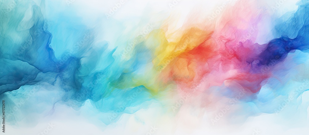 Vibrant watercolor paint on canvas creates an abstract backdrop offering excellent resolution and quality It is an ideal choice for various applications such as brushwork design elements te