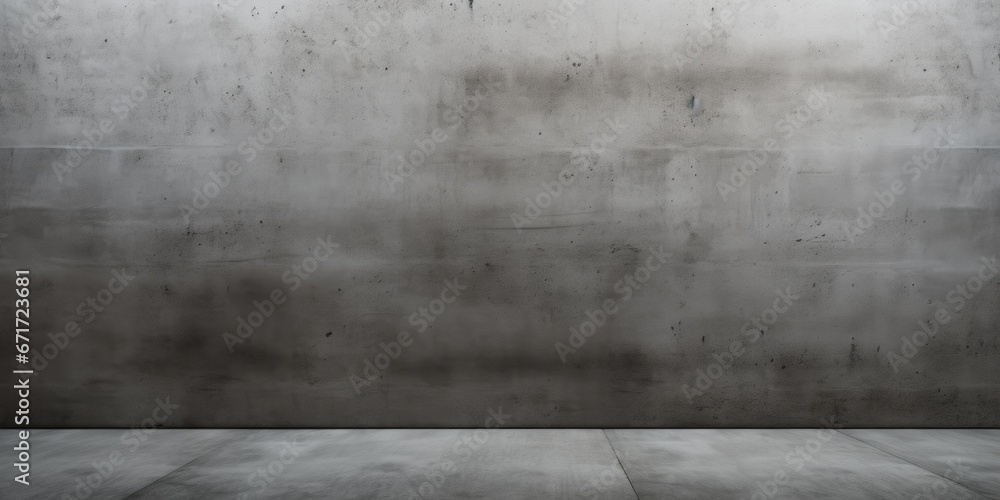 A simple, minimalistic room with a concrete wall and floor. This versatile image can be used for various purposes A simple, minimalistic room with a concrete wall and floor. This versatile image can be used for various purposes