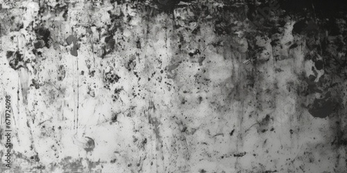 A black and white photo of a dirty wall. Suitable for adding texture or creating a grungy atmosphere in design projects © Fotograf