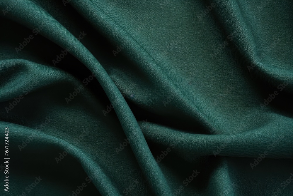 Obraz premium A close-up view of a dark green fabric. This versatile image can be used in various design projects