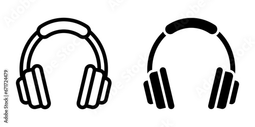 Headphones Icon. symbol for mobile concept and web design. vector illustration