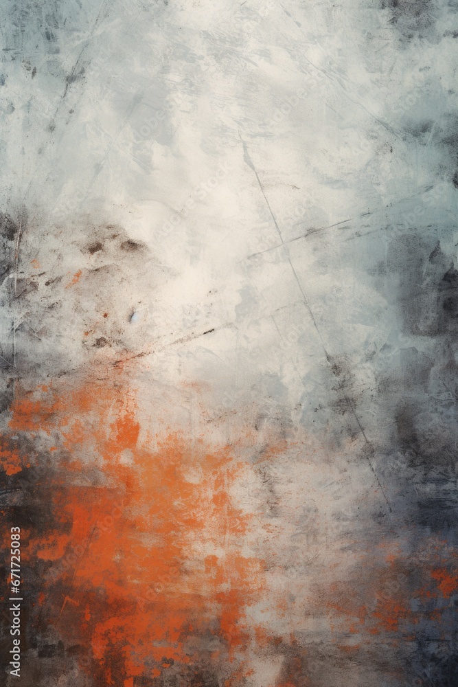 An abstract painting showcasing a red and gray sky. This artwork can be used to add a touch of color and intrigue to any space