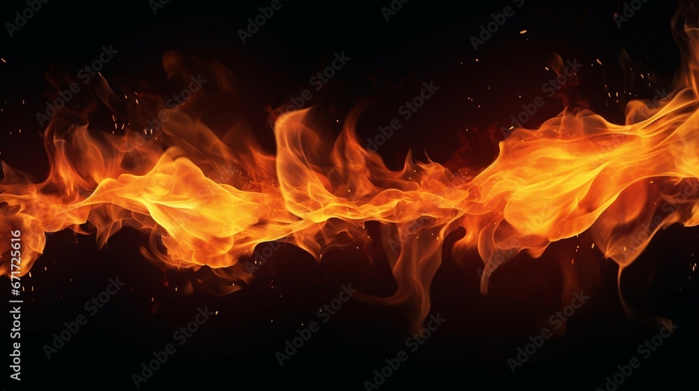 fire flame on black background. a realistic fire background. flame thrower background fire flame on black background. a realistic fire background. flame thrower background