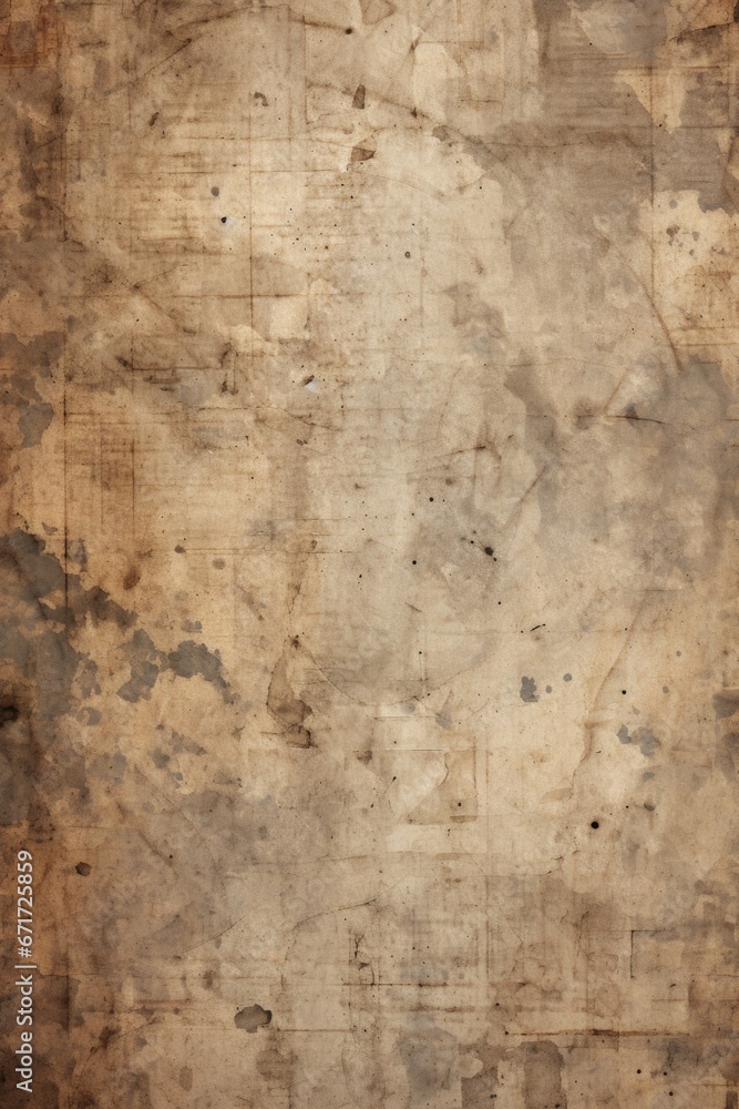 An aged piece of paper with visible stains. Suitable for vintage or antique themes