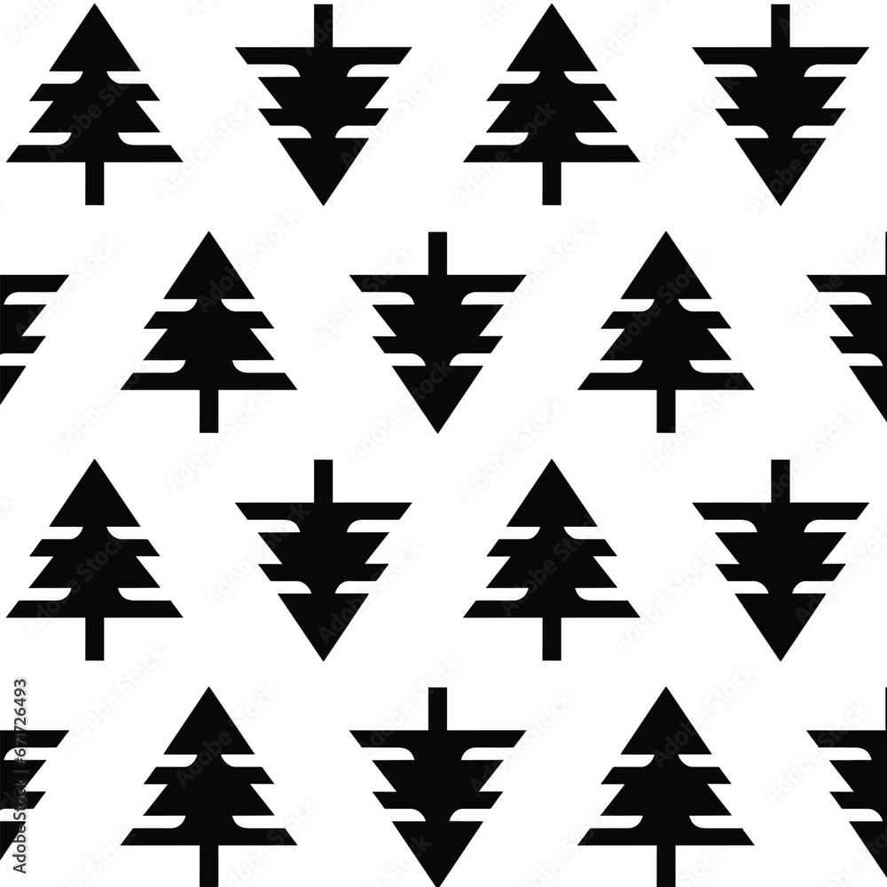 Obraz premium Christmas Tree Pattern