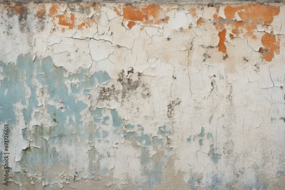 An image of an old wall with peeling paint. This picture can be used to depict decay, abandonment, or urban exploration. It can also be used as a background texture for design projects.