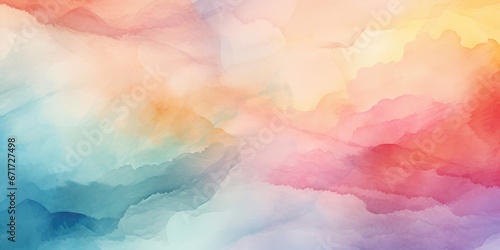A vibrant background created with multicolored watercolor paint. This versatile image can be used for various creative projects.