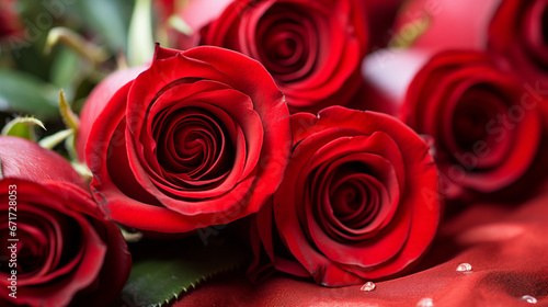 red roses HD 8K wallpaper Stock Photographic Image 