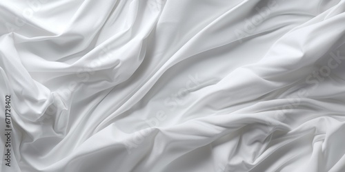 A detailed close up view of a white fabric. Versatile and can be used for various projects.