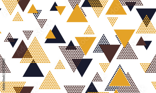 Triangle shapes seamless pattern vector design.