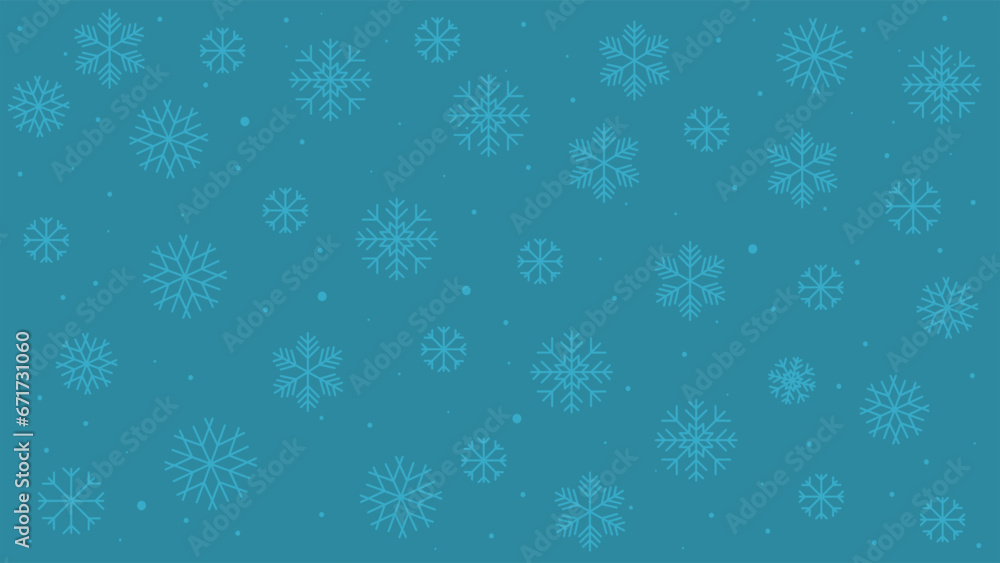 christmas snowflakes on blue background
