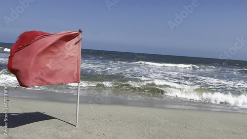 Bandera roja del mar