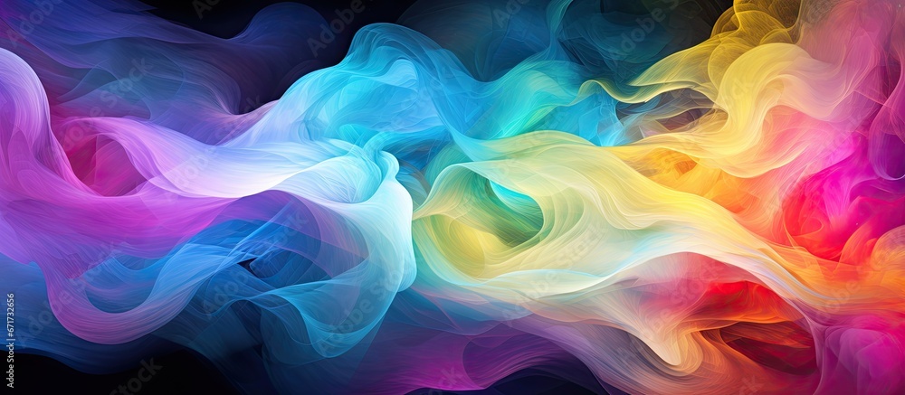 Obraz premium Colorful fractal interplay on fantasy dreams creativity imagination and art