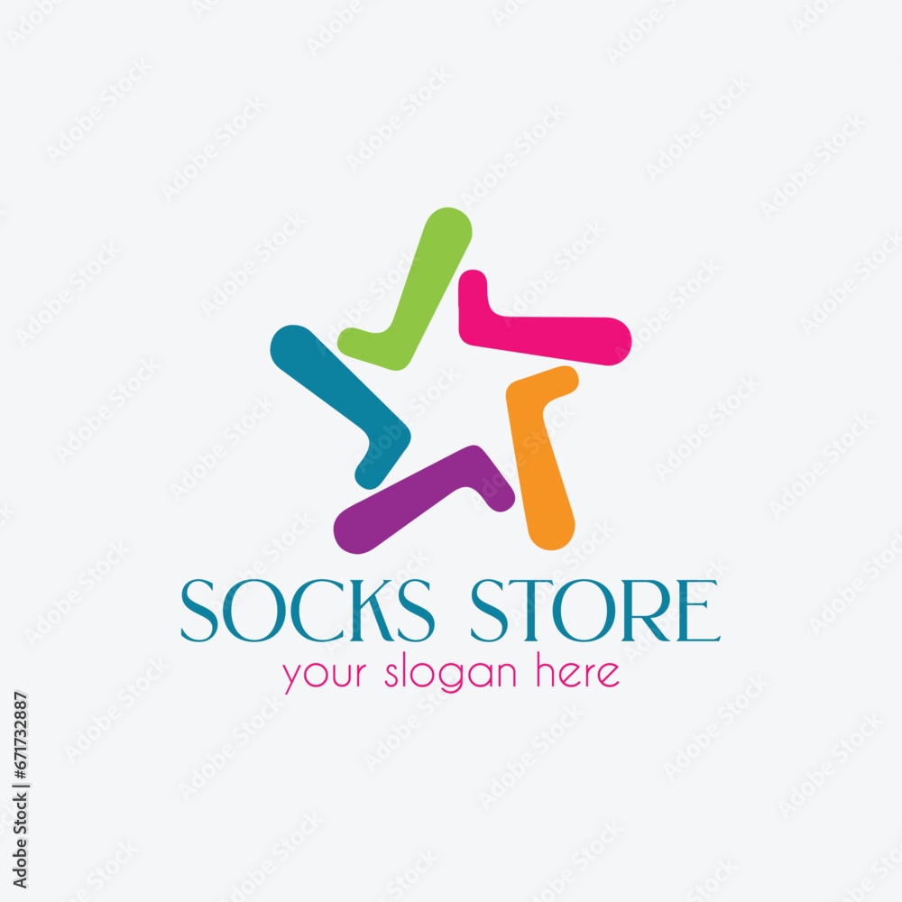socks shop logo design vector socks shop logo design vector