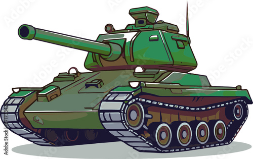 military tank cartoon vector