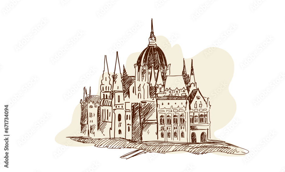 sketch of the castle