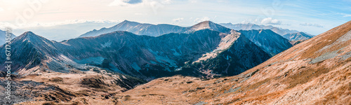 Panorama of the mountain Western Tatras. photo