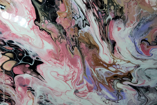 Acrylic painting. Fluid art. Marble texture abstract background. Vector illustration.