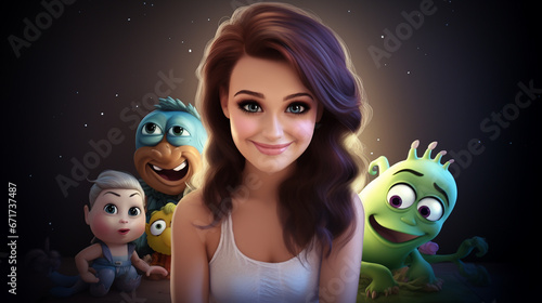 Wallpaper Mural beldade linda personagem garota  de desenho animado  Torontodigital.ca