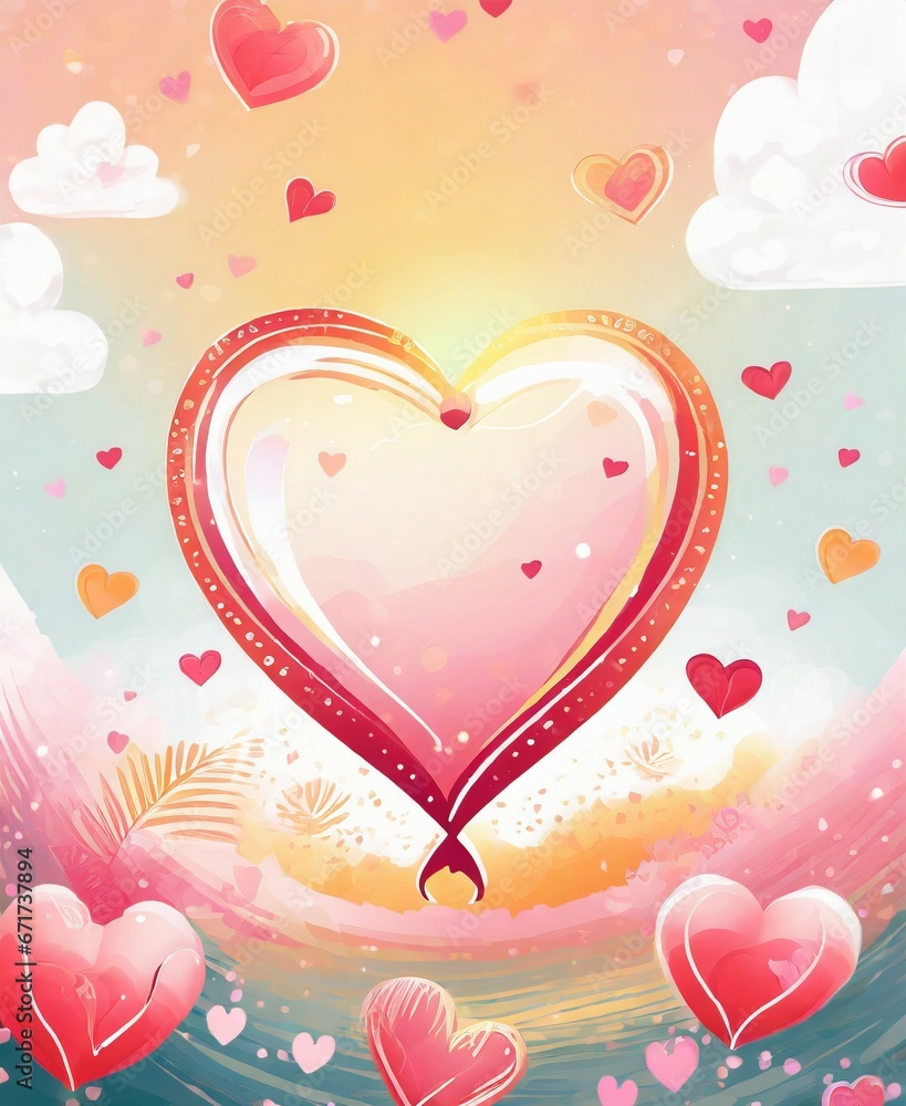 Heart Art Design, Ideal Valentine's Day Illustration Heart Art Design, Ideal Valentine's Day Illustration