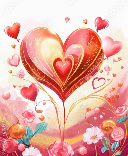 Heart Art Design, Ideal Valentine's Day Illustration