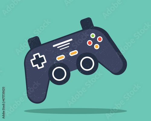 joypad vector flat color icon. Game Joystick vector graphics