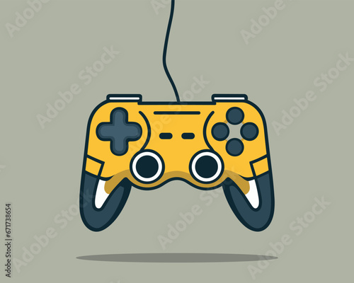 joypad vector flat color icon. Game Joystick vector graphics