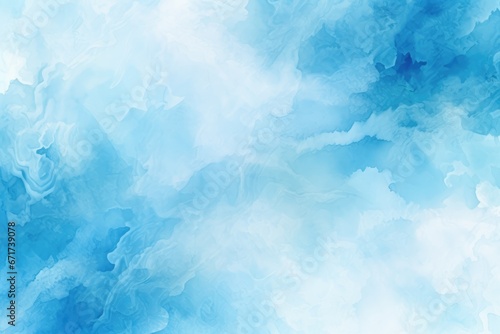 Blue and White Sky with Fluffy Clouds