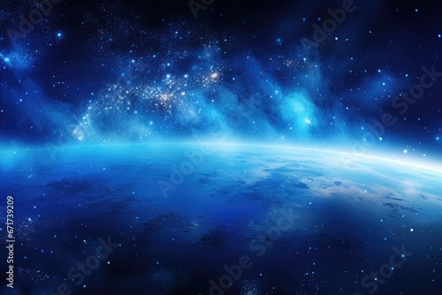 A Majestic View of Our Blue Planet Floating in the Vastness of Space