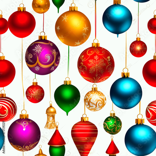 colorful christmas balls on transparent white background, Christmas decorations 