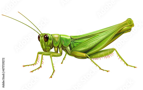Graceful Grasshopper, on transparent background