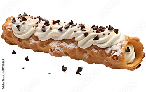 Artistic Cannoli Design by AI, on transparent background