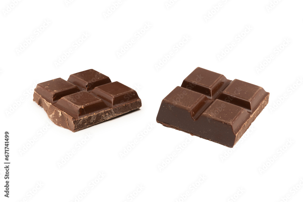 A chocolate bar isolated on white background. A chocolate bar isolated on white background.
