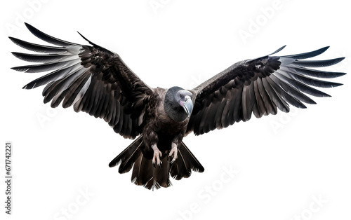 Elegant Velvet Vulture, on transparent background
