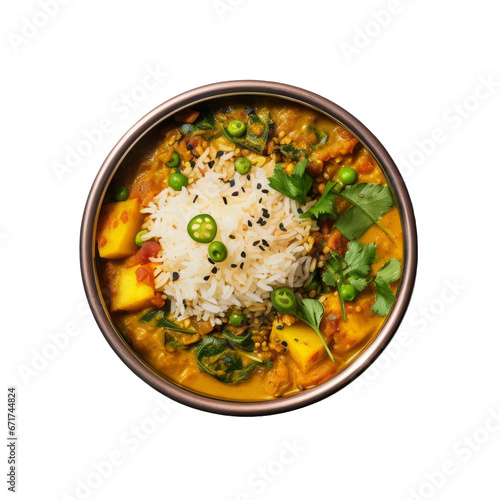 rice with vegetables isolated